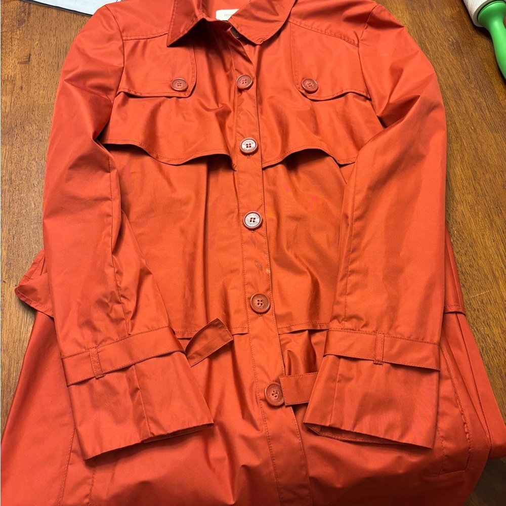 Rolando Santana size 6 Women's Orange Button-Up Jacket